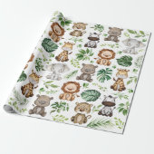 Whimsical Tropical Jungle Safari Wilde Tiere Geschenkpapier (Ungerollt)