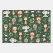 Whimsical Tropical Jungle Safari Wilde Tiere Geschenkpapier Set (Vorderseite 2)