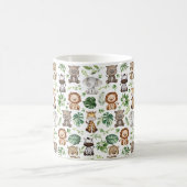 Whimsical Tropical Jungle Safari Wilde Tiere Kaffeetasse (Mittel)