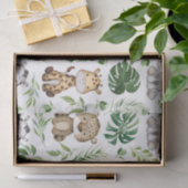 Whimsical Tropical Jungle Safari Wilde Tiere Seidenpapier (Geschenk)