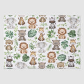 Whimsical Tropical Jungle Safari Wilde Tiere Seidenpapier (Vorderseite)