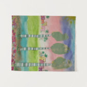 Whimsical Tropical Landscape Wandteppich (Vorderseite (Horizontal))