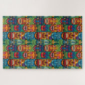 Whimsical Tropical Tiki Masken Puzzle (Horizontal)