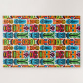 Whimsical Tropical Tiki Masken Puzzle (Horizontal)