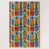Whimsical Tropical Tiki Masken Puzzle (Vertikal)