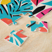 Whimsical Tropical Watercolor Blätter schwierig Puzzle (Seite)