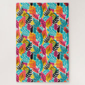 Whimsical Tropical Watercolor Blätter schwierig Puzzle (Vertikal)