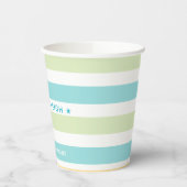 Whimsical Tropics Cabana Streifen Pappbecher (Links)