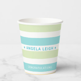 Whimsical Tropics Cabana Streifen Pappbecher