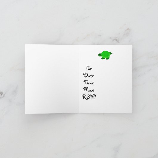 Whimsical Turtle Baby Dusche Einladung (Innenseite)
