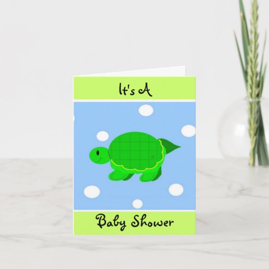 Whimsical Turtle Baby Dusche Einladung (Vorderseite)