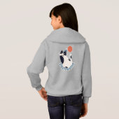 Whimsical Tuxedo Cat Balloon Youth Pullover (Schwarz voll)