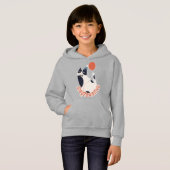 Whimsical Tuxedo Cat Balloon Youth Pullover (Vorne ganz)