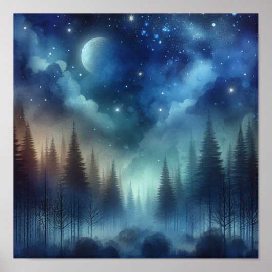 Whimsical Twilight Forest Zurück zur Schule Poster (Vorne)