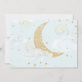 Whimsical Twinkle Little Star Blue Birthday Foto Dankeskarte (Rückseite)