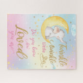 Whimsical Twinkle Twinkle Little Star Elephant Puzzle (Horizontal)