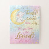Whimsical Twinkle Twinkle Little Star Elephant Puzzle (Vertikal)