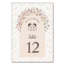 Whimsical Twins Baby Shower Pastell-Blumen LPM26