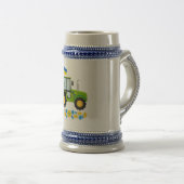 Whimsical Ukraine Traktor Bierglas (VorderseiteRechts)