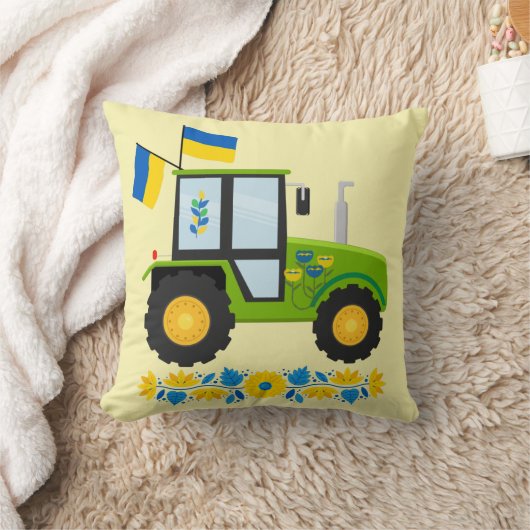 Whimsical Ukraine Traktor Kissen (Decke)