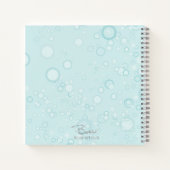 Whimsical und fröhlich Fischkunst in Aquamarinen Z Notizbuch (Rückseite)