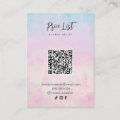 Whimsical und verträumt in Pastel Earring Display Visitenkarte (Rückseite)