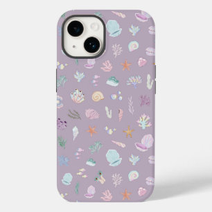 Whimsical Under Sea Beachy Pastel Seashells Case-Mate iPhone 14 Hülle