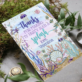 Whimsical Under Sea Birthday Party Script Dankeskarte