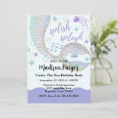 Whimsical Under Sea Mermaid Geburtstag Einladung (Stehend Vorderseite)