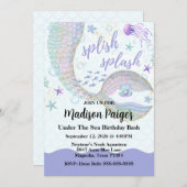 Whimsical Under Sea Mermaid Geburtstag Einladung (Vorne/Hinten)