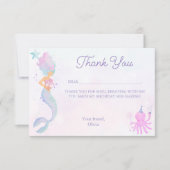 Whimsical Under the Sea Mermaid Dankeskarte (Vorderseite)