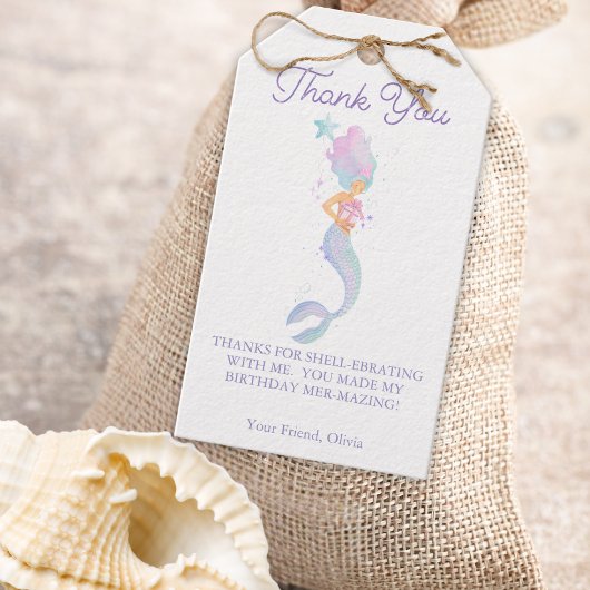 Whimsical Under the Sea Mermaid Favor Geschenkanhänger
