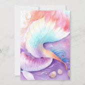 Whimsical Underwater Mermaid Baby Dusche Einladung (Rückseite)