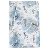 Whimsical Underwater World – Sea Creatures Pattern Mittlere Geschenktüte (Vorderseite)