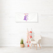 Whimsical Unicorn Geburtstag Banner (Insitu)