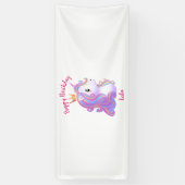 Whimsical Unicorn Geburtstag Banner (Vertikal)