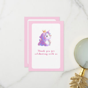 Whimsical Unicorn Geburtstag Dankeskarte