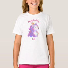 Whimsical Unicorn Geburtstag T-Shirt