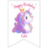 Whimsical Unicorn Geburtstag Wimpelkette (Zweite Fahne)