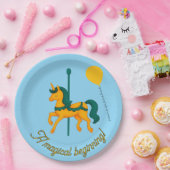 Whimsical Unicorn Kinderdusche/Balloons Pappteller (Party)