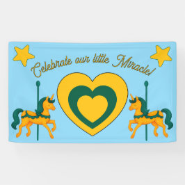 Whimsical Unicorn Kinderdusche/Herz/Sterne Banner