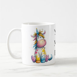  Whimsical Unicorn – Magical Sips with Your Name Kaffeetasse