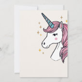 Whimsical Unicorn Magisches Party Einladung mit Pa (Rückseite)