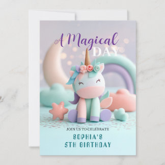 Whimsical Unicorn Party Einladung