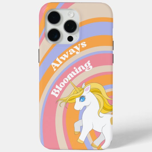 Whimsical Unicorn Phone Case - farbenfrohe Linien (Rückseite)