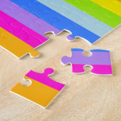 Whimsical unicorn Regenbogenstreifen Puzzle (Seite)