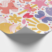 Whimsical Unicorn Wonderland Geschenkpapier (Ecke)