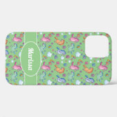 Whimsical Unicorns und Helle Hübsche Blume Case-Mate iPhone Hülle (Rückseite (Horizontal))