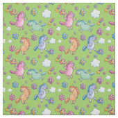 Whimsical Unicorns und Helle Hübsche Blume Stoff (Muster)