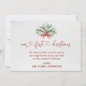 Whimsical unsere ersten Weihnachten als Herr. & Mr Einladung (Rückseite)